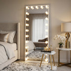 LED Full-Length Floor Vanity Mirror – White | 65 × 173 cm