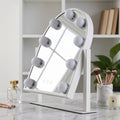 LED Half Round Hollywood Vanity Mirror – White