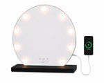Livingbright Round Hollywood Mirror 40X47CM - LED - Black