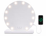 Livingbright runder Hollywood-Spiegel 50X55CM – LED – Weiß