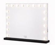 Livingbright - Make Up Spiegel - Hollywood Spiegel met Verlichting 80X60CM - 3 Lichtkleuren - Dimbaar - USB Oplader - Zwart - afbeelding 9