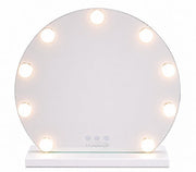 Livingbright - Make Up Spiegel Rond - Hollywood Spiegel met Verlichting 40X47CM - 3 Lichtkleuren - Dimbaar - USB Oplader - Wit - afbeelding 2