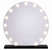 Livingbright - Make Up Spiegel Rond - Hollywood Spiegel met Verlichting 60X66CM - 3 Lichtkleuren - Dimbaar - USB Oplader - Zwart - afbeelding 9