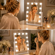 Livingbright - Make Up Spiegel met Verlichting - Kantelbaar - Rechthoekig - Wit - afbeelding 3