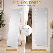 Livingbright Hollywood Passpiegel met Verlichting 65x173 cm - 24 LED - Wit - afbeelding 8