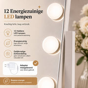 Livingbright - Make Up Spiegel met Verlichting - Kantelbaar - Rechthoekig - Wit - afbeelding 4