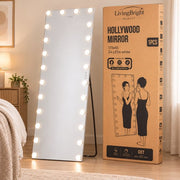 Livingbright Hollywood Passpiegel met Verlichting 65x173 cm - 24 LED - Wit - afbeelding 5