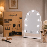 Livingbright - Make Up Spiegel met Verlichting - Draaibaar - Halfrond - Wit - afbeelding 6