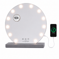 Livingbright Hollywood Round Mirror 50X47CM - LED - Gray