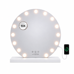 Livingbright Hollywood Round Mirror 60X57CM - LED - White
