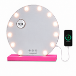 Livingbright Hollywood Round Mirror 50X47CM - LED - Pink