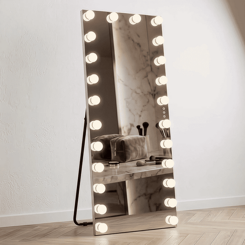 Livingbright Hollywood Full-Length Mirror 65x173cm - 24 LED - White