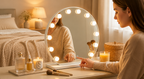 RoundHollywood Vanity Mirror with LED Lights